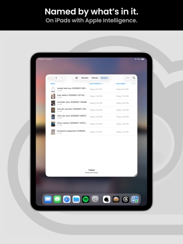 iPad: smart-named files in a folder