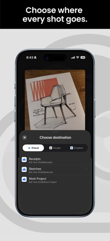 iPhone: choosing a destination